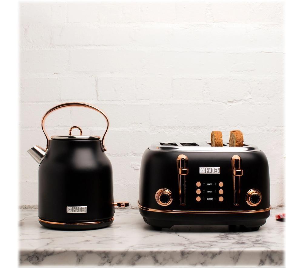 HADEN Heritage 205377 4-Slice Toaster - Black & Copper image number 8 of 8