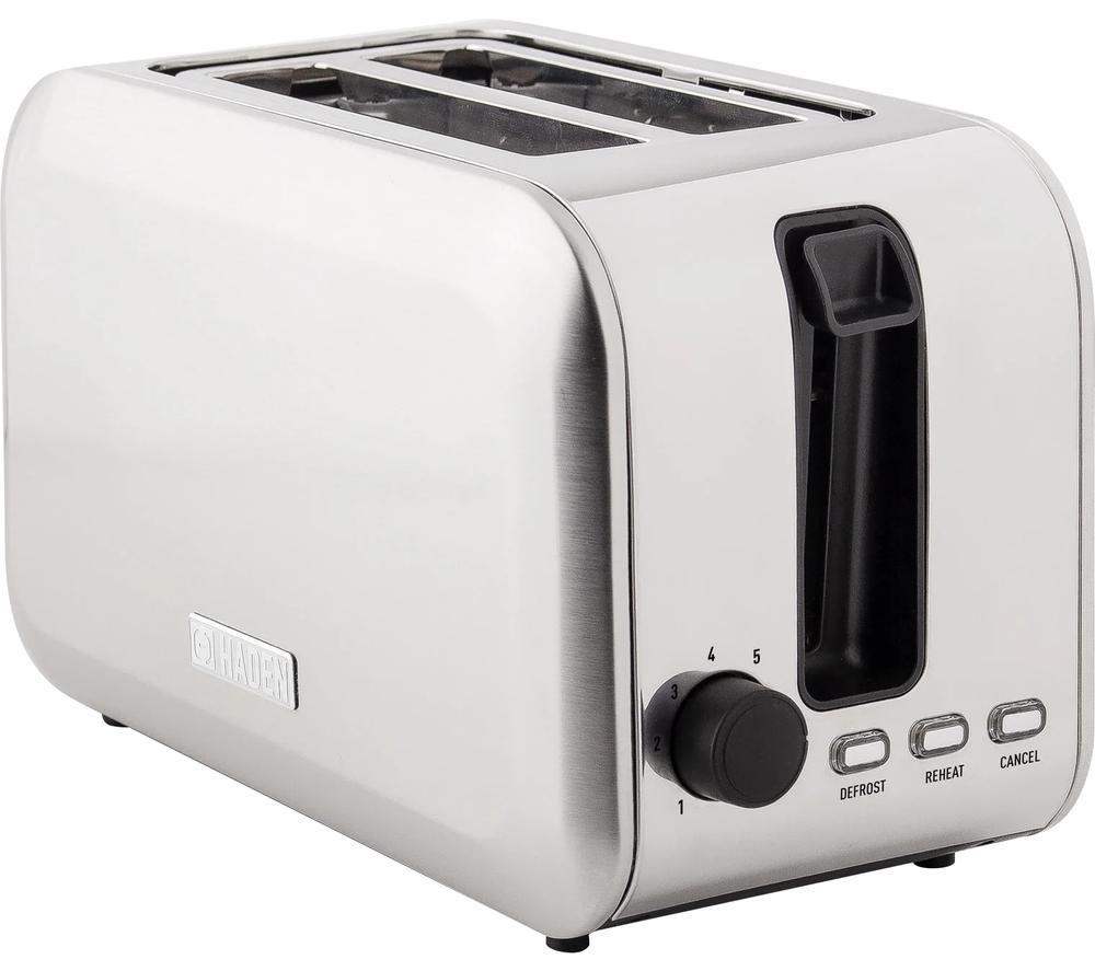 Haden Stoke 196859 2-Slice Toaster - Brushed Steel, Brushed Steel