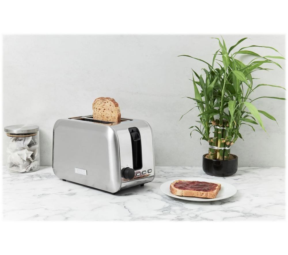 HADEN Stoke 196859 2-Slice Toaster - Brushed Steel image number 2 of 3