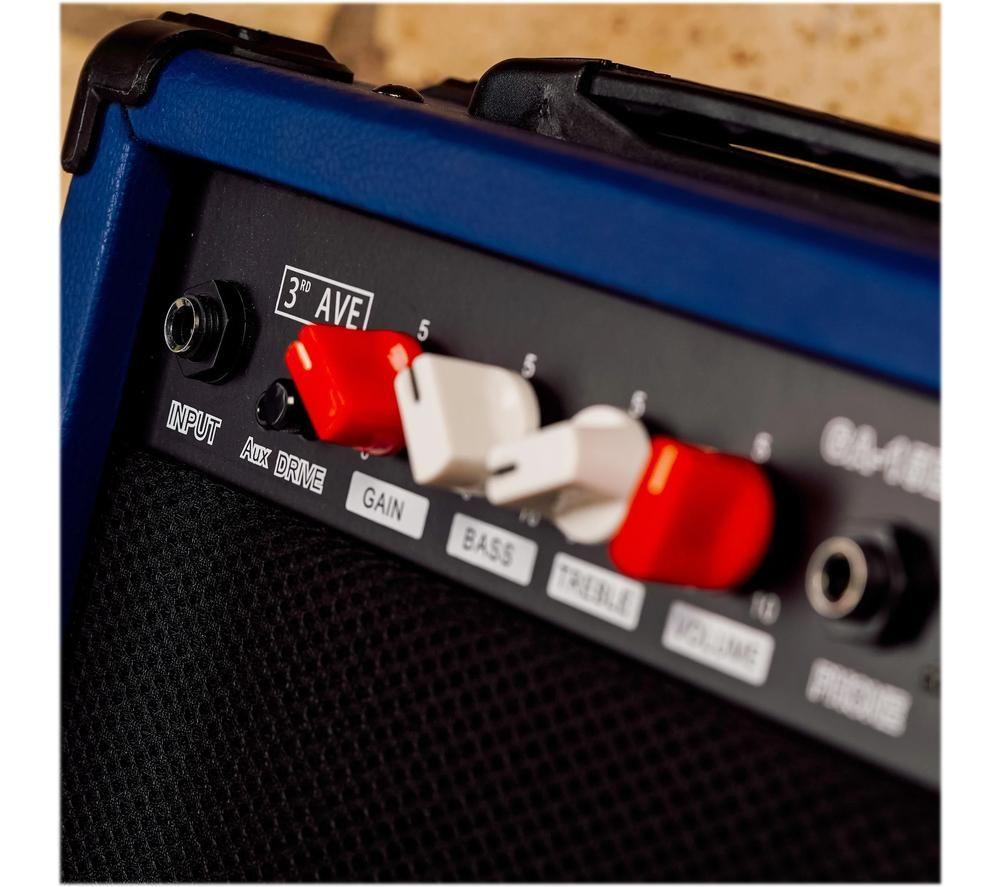 3RD AVENUE 15 W Combo Guitar Practice Amplifier - Blue image number 2 of 3