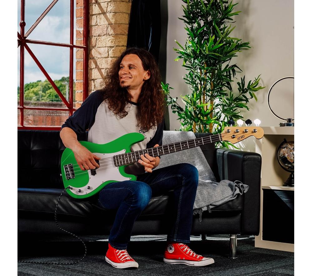 3RD AVENUE Full Size 4/4 Electric Bass Guitar Bundle - Green image number 5 of 6