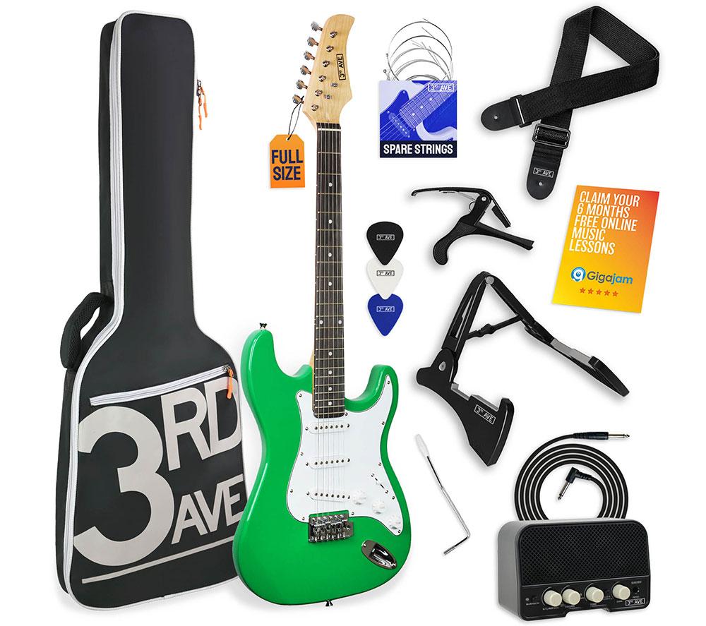 Image of 3RD AVENUE XF203AGRPK Electric Guitar Bundle - Green, Green