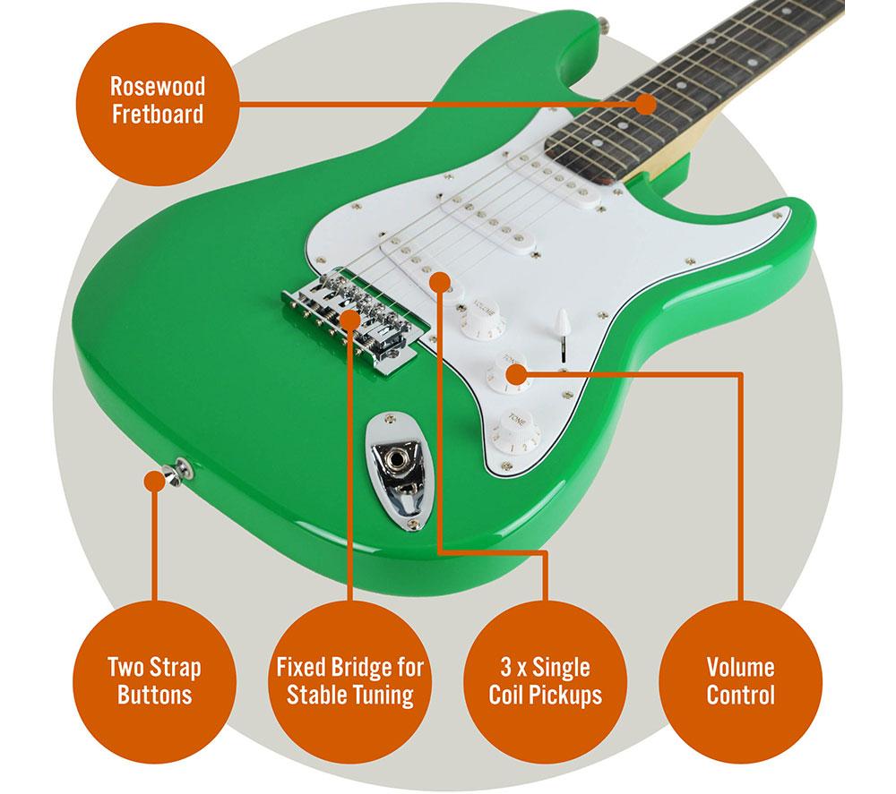 3RD AVENUE Full Size 4/4 Electric Guitar Bundle - Green image number 4 of 6