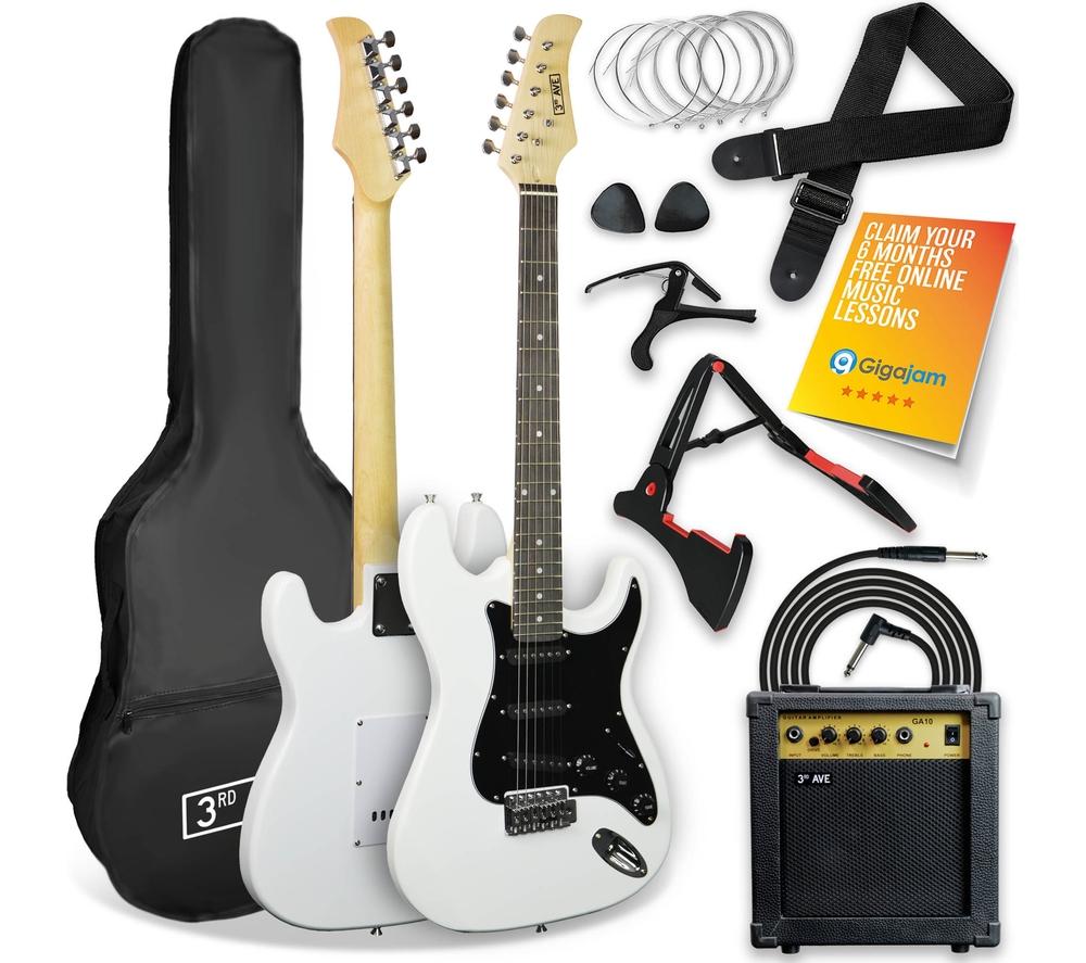 Image of 3RD AVENUE XF203AWHPK Electric Guitar Bundle - White, White
