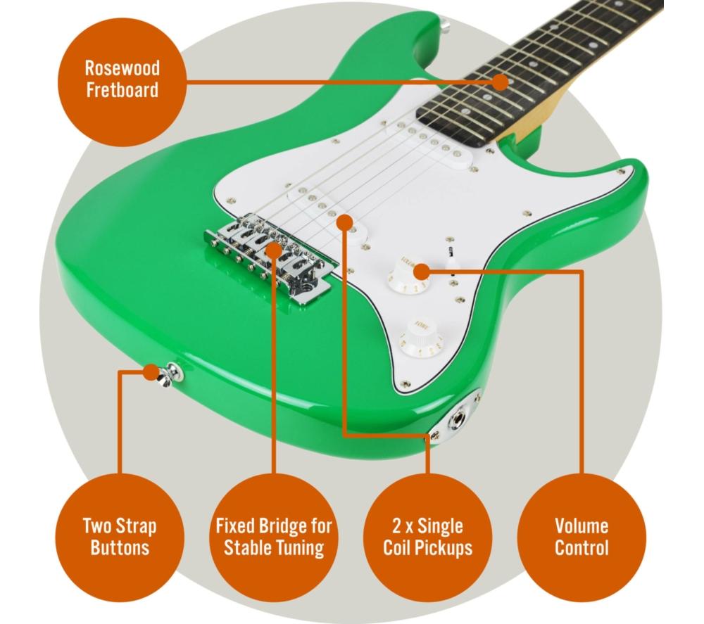 3RD AVENUE 3/4 Size Electric Guitar Bundle - Green image number 4 of 6