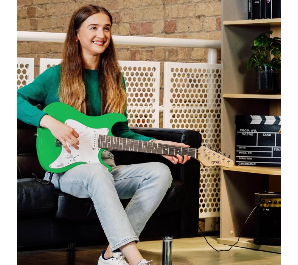 3RD AVENUE 3/4 Size Electric Guitar Bundle - Green image number 5 of 6