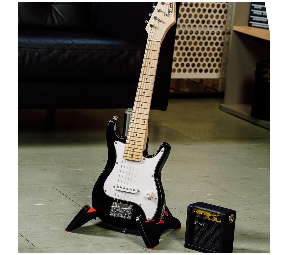 3RD AVENUE 1/4 Size Kids Electric Guitar Bundle - Black & White image number 7 of 7