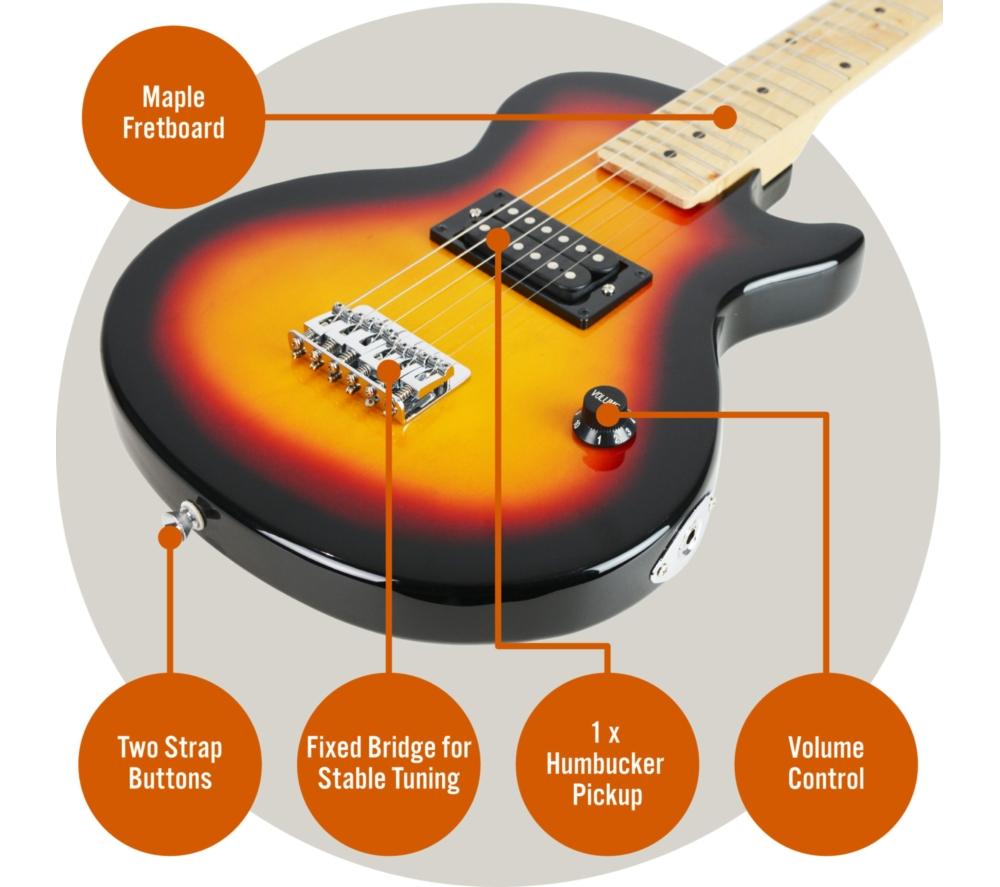 3RD AVENUE 1/2 Size Kids Rock Electric Guitar Bundle - Sunburst image number 4 of 6