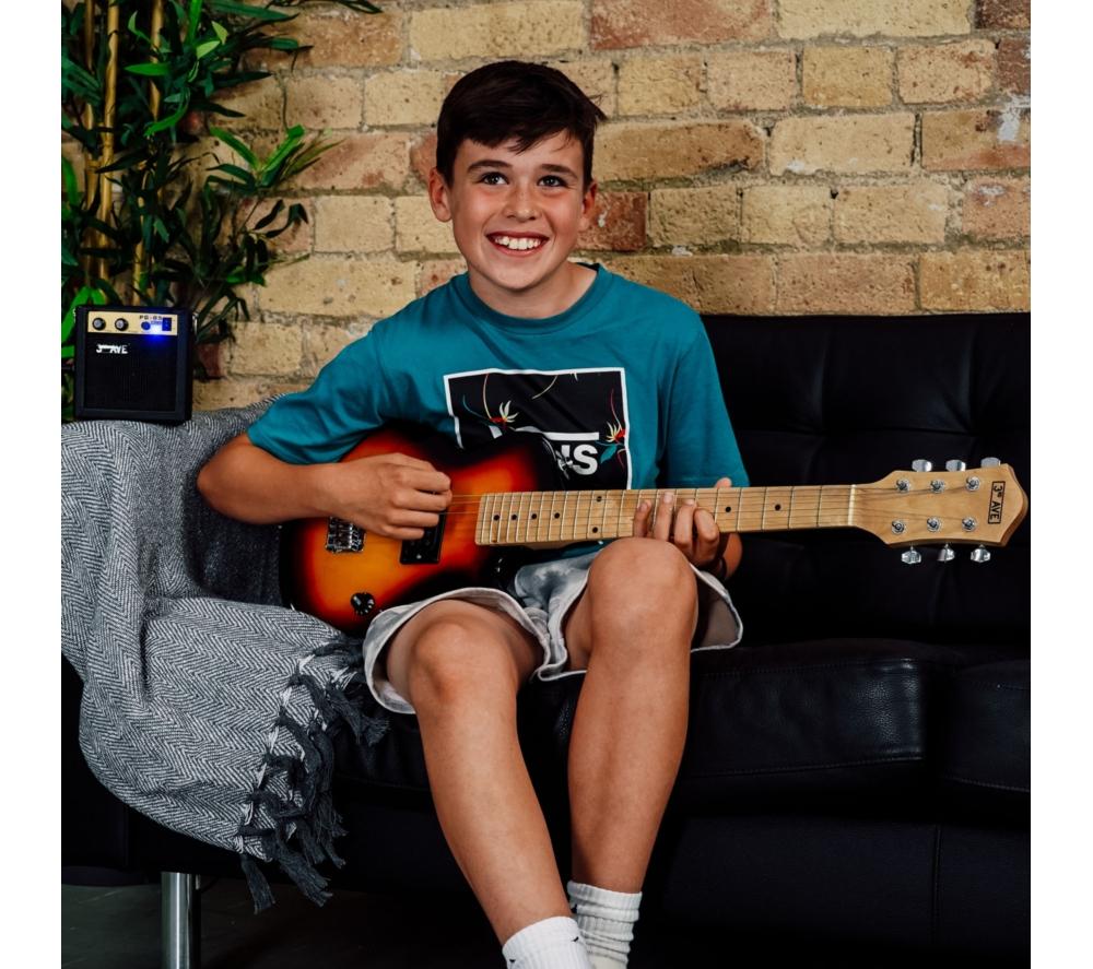 3RD AVENUE 1/2 Size Kids Rock Electric Guitar Bundle - Sunburst image number 5 of 6