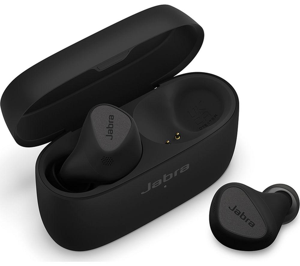 JABRA Connect 5t Wireless Bluetooth Noise-Cancelling Earbuds - Titanium Black, Black