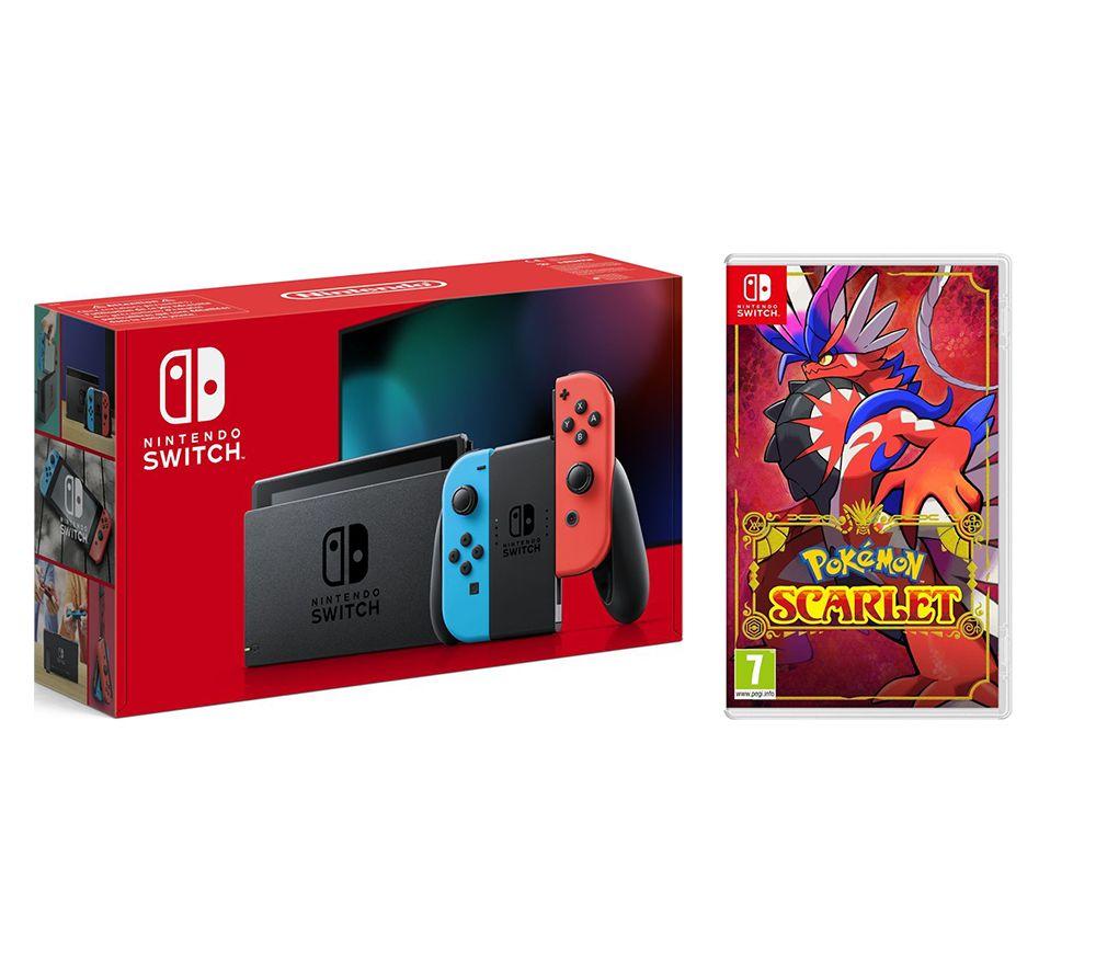 NINTENDO Switch Neon Red Blue Pok mon Scarlet Bundle