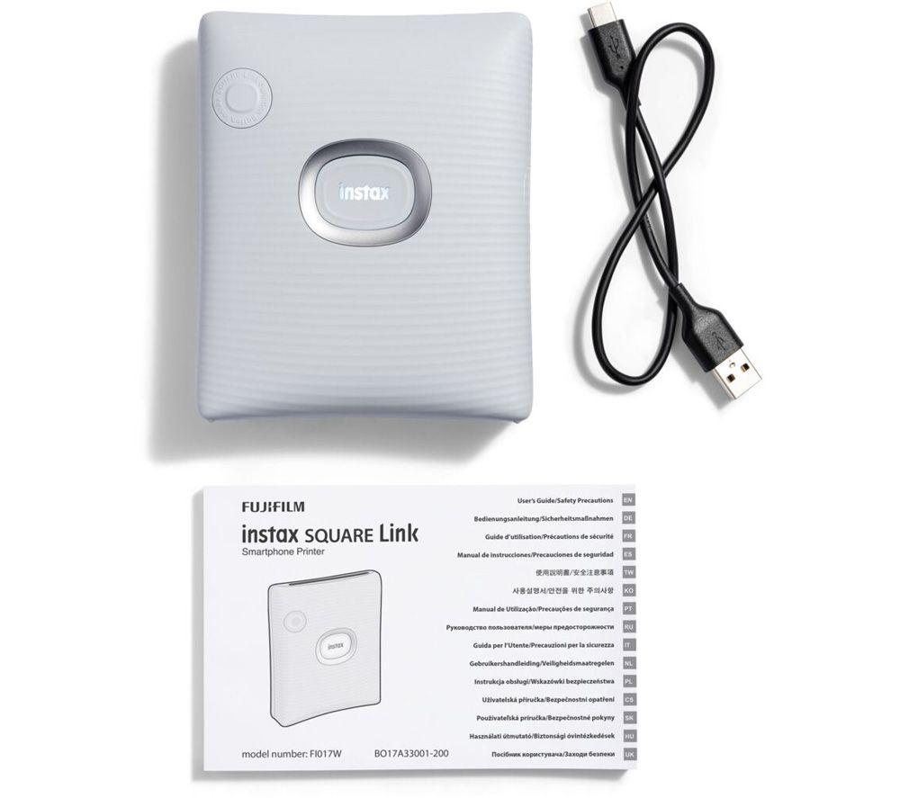 INSTAX Square Link Wireless Photo Printer - Ash White image number 6 of 6