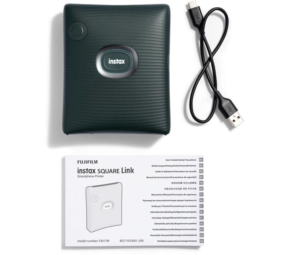 INSTAX Square Link Wireless Photo Printer - Midnight Green image number 5 of 6