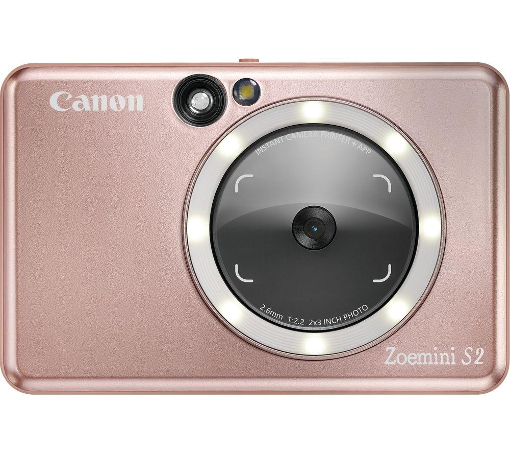 Canon Zoemini S Instant Camera - Rose Gold+ Zoemini ZINK Photo Paper (Pack of 20 Sheets)