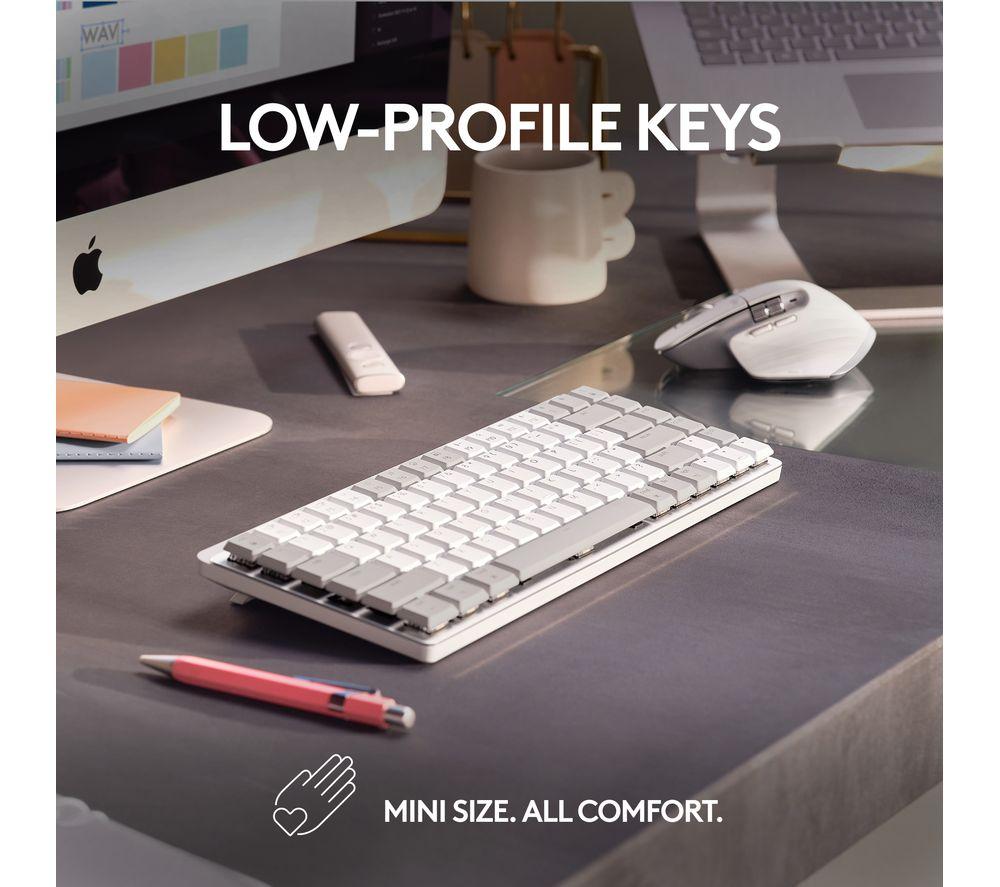 LOGITECH MX Mechanical Mini for Mac Tactile Quiet Wireless Keyboard - Pale Grey image number 3 of 12