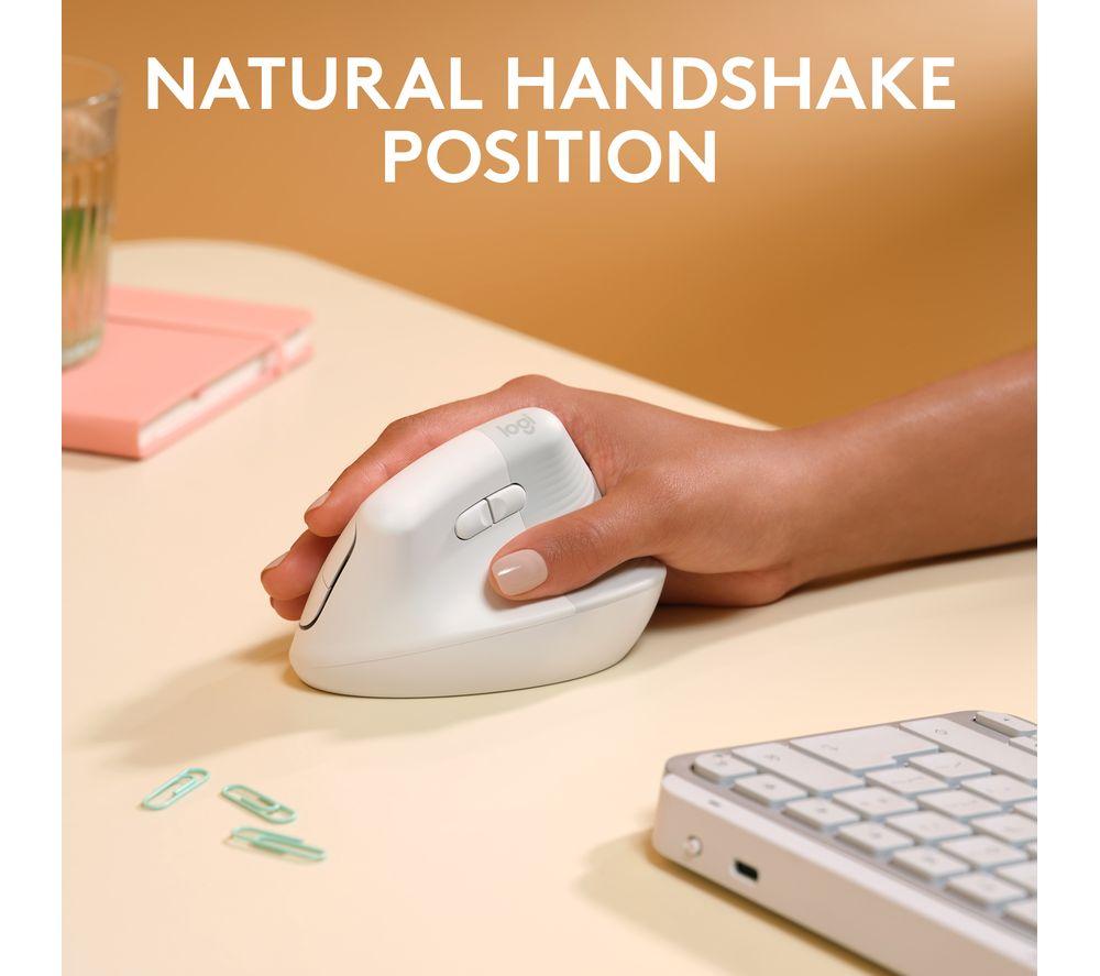 LOGITECH Lift Vertical For Mac Wireless Optical Ergonomic Mouse - Space Grey image number 3 of 10