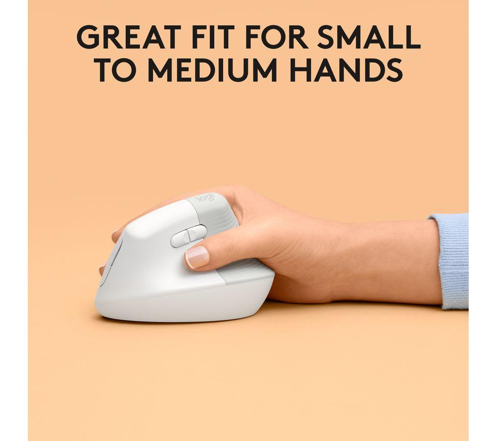 LOGITECH Lift Vertical For Mac Wireless Optical Ergonomic Mouse - Space Grey image number 7 of 10