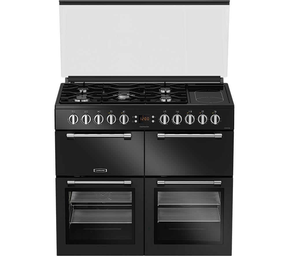 LEISURE Chefmaster CC100F521K 100 cm Dual Fuel Range Cooker - Black, Black