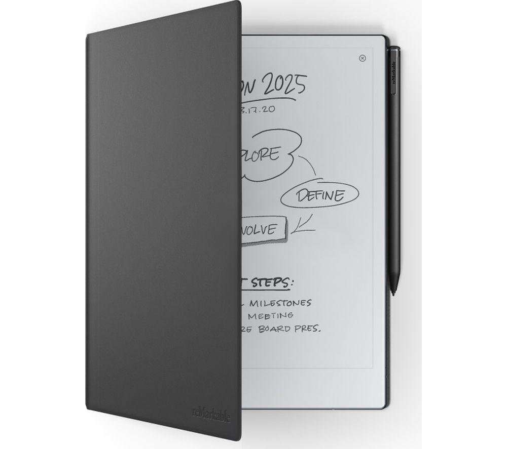 REMARKABLE Premium Leather Book Folio Case - Black image number 2 of 2