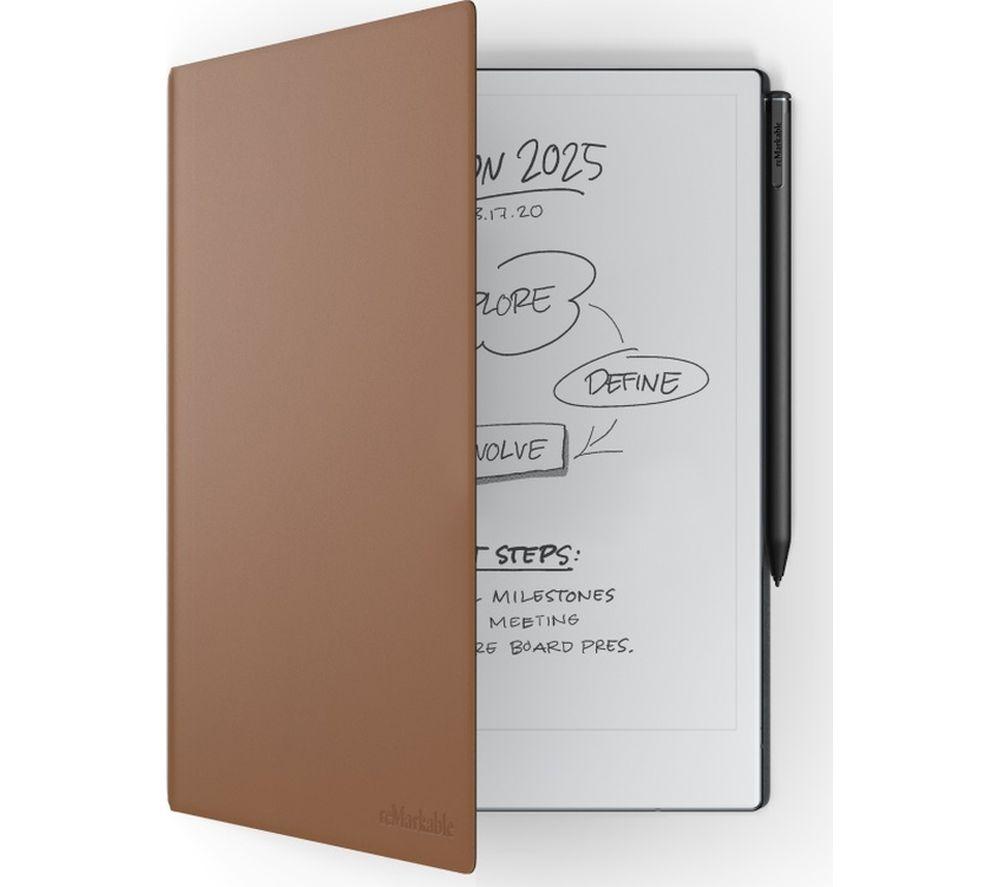 REMARKABLE Premium Leather Book Folio Case - Brown image number 2 of 2