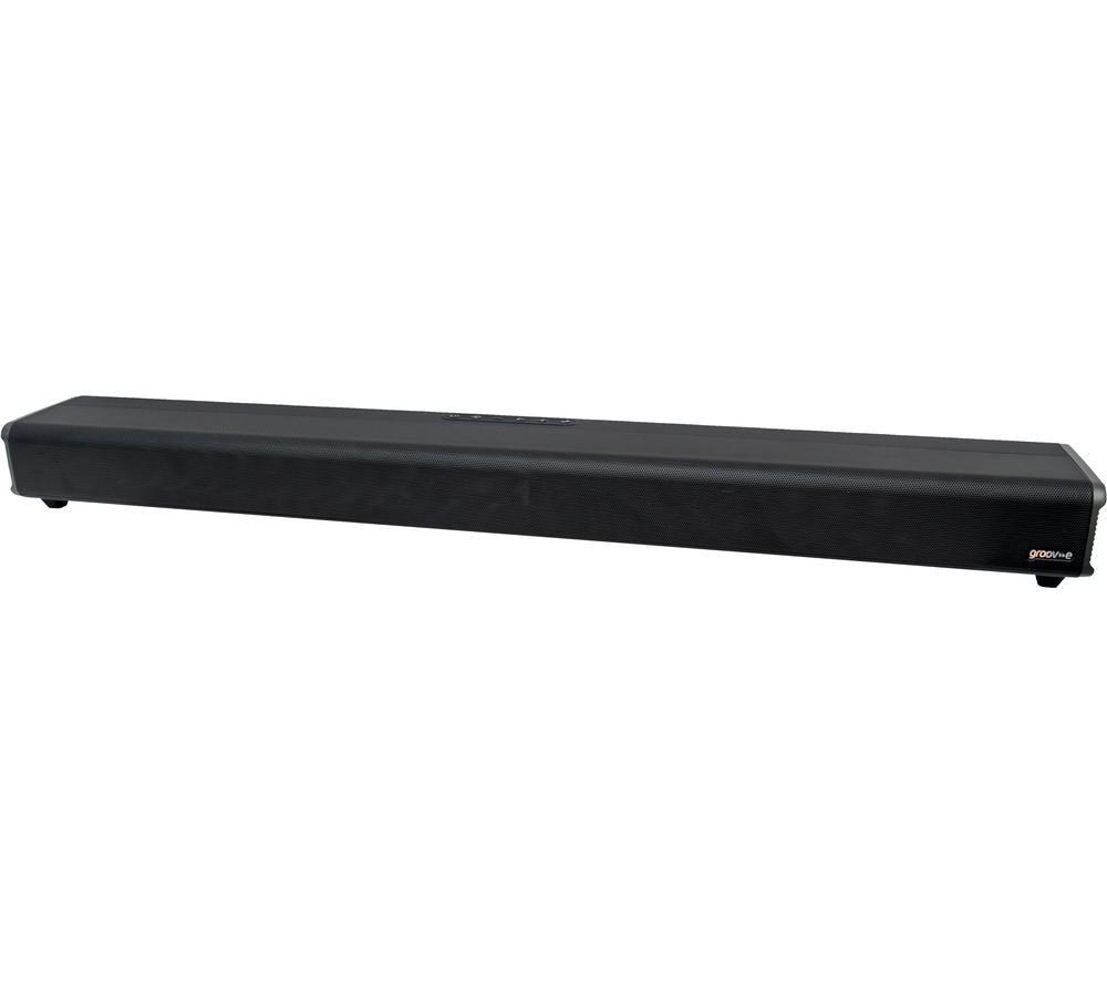 GROOV-E GV-SB05-BK 2.1 Portable Bluetooth All-in-One Sound Bar - Black, Black