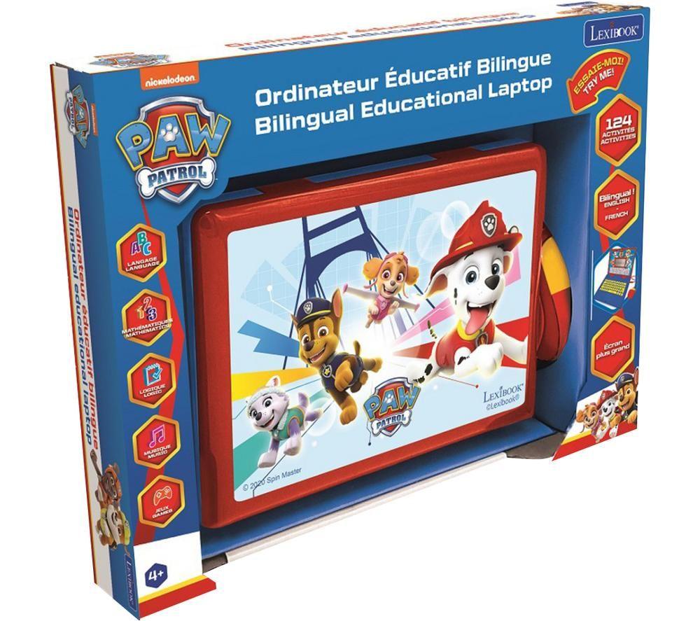 LEXIBOOK Bilingual French & English Educational Laptop - Paw Patrol image number 3 of 3