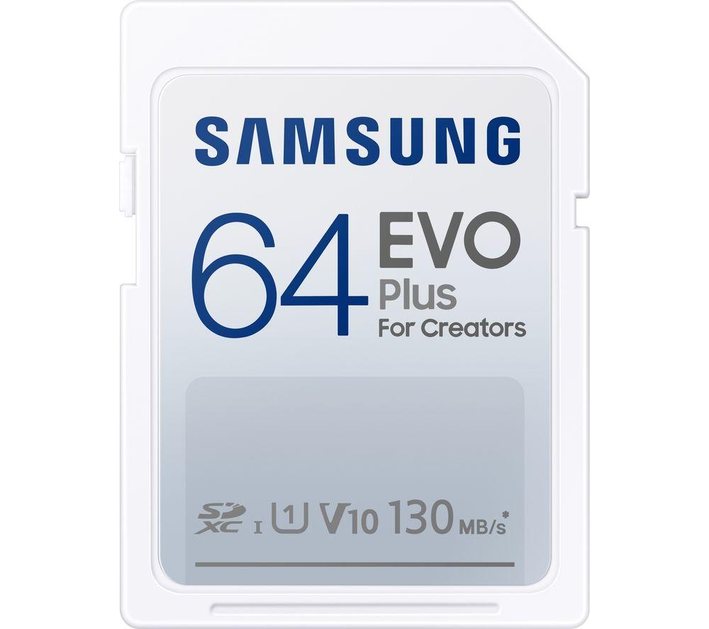 Samsung EVO Plus 64GB SDXC UHS-I U1 130MB/s Full HD Memory Card (MB-SC64K/EU)