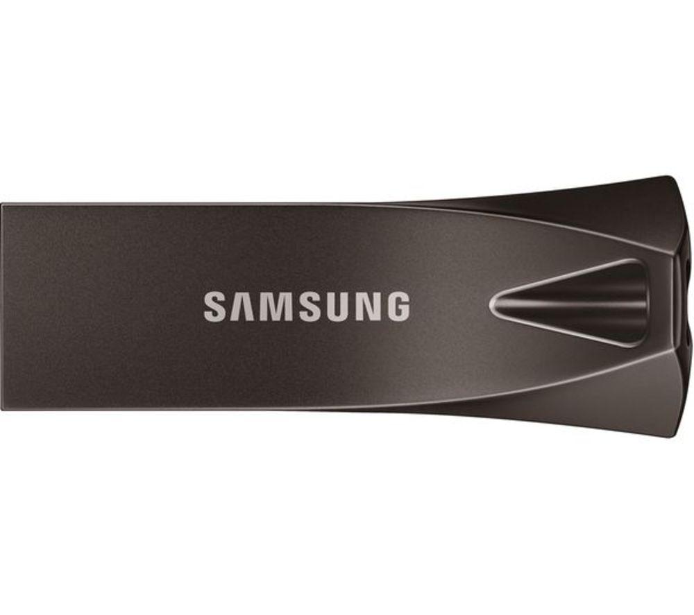 SAMSUNG Bar Plus USB 3.1 Memory Stick - 64 GB, Titan Grey, Silver/Grey