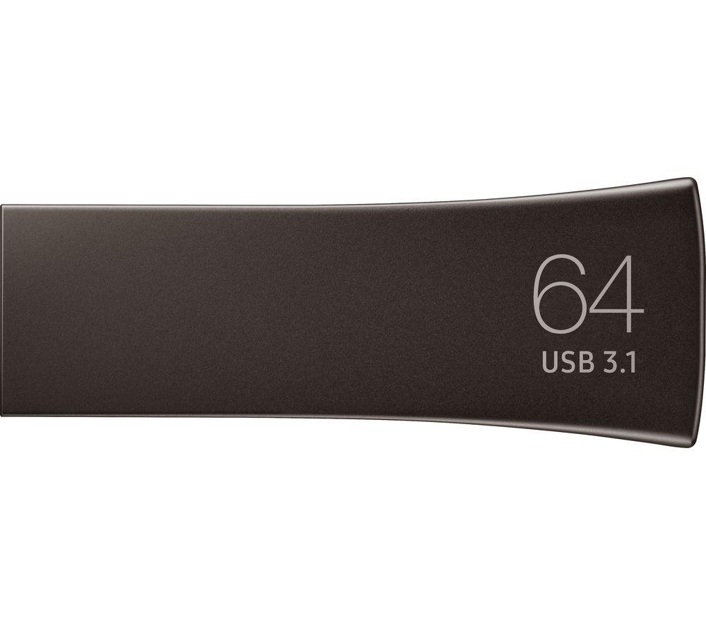 SAMSUNG Bar Plus USB 3.1 Memory Stick - 64 GB, Titan Grey image number 2 of 12