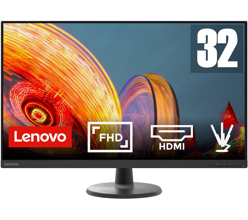 LENOVO D32-45 67A0GAC2UK Full HD 31.5 VA LCD Monitor - Black, Black