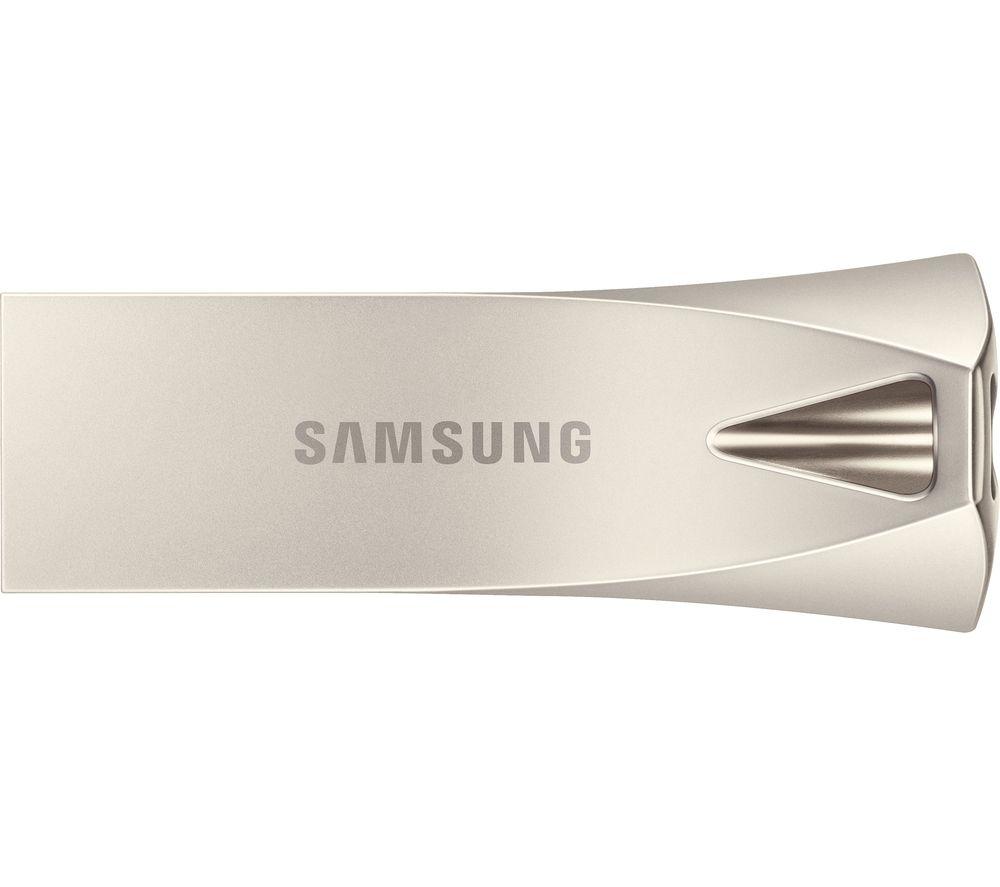 SAMSUNG Bar Plus USB 3.1 Memory Stick - 128 GB, Champagne Silver, Gold,Silver/Grey