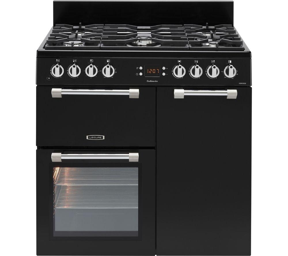 LEISURE Cookmaster CK90F232K 90 cm Dual Fuel Range Cooker - Black, Black