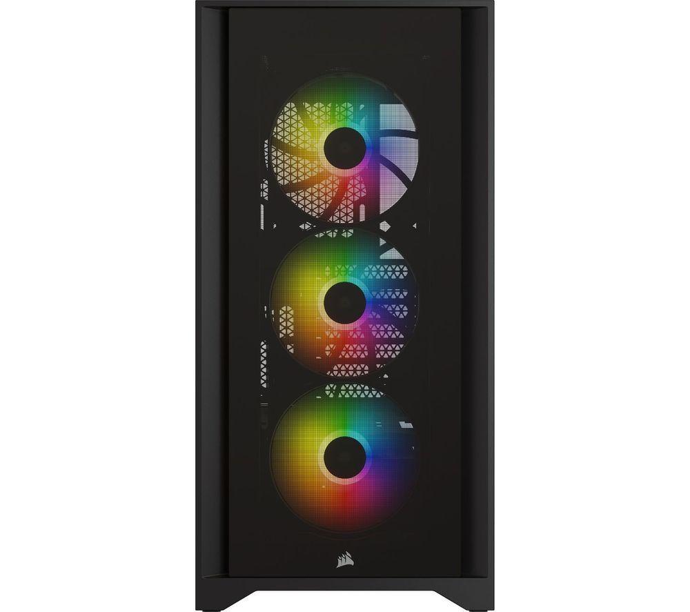 CORSAIR iCUE 4000X RGB ATX Mid-Tower PC Case - Black