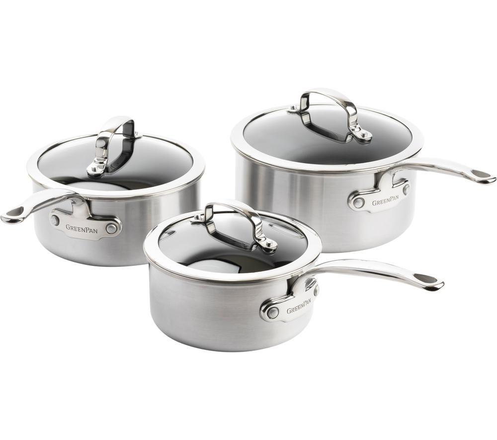 GREENPAN Premiere CC003822-001 3-piece Non-stick Saucepan Set review