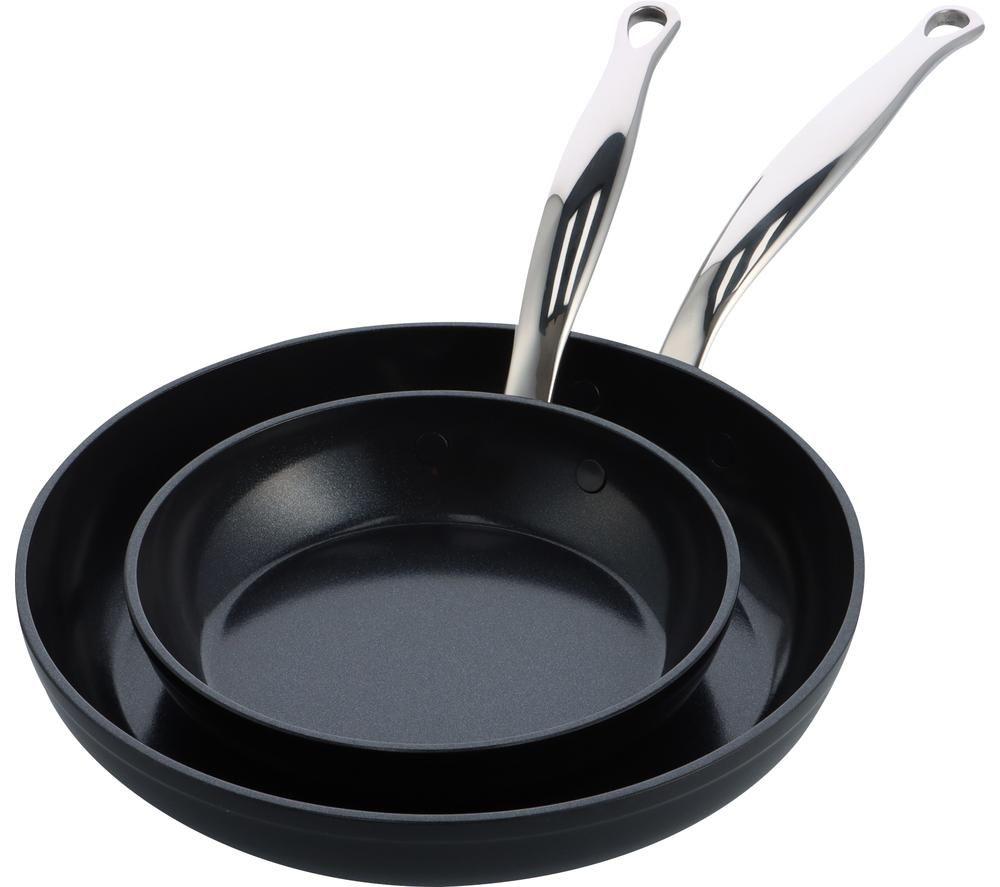 GREENPAN Barcelona Pro CC005335-001 2-piece Non-stick Frying Pan Set - Black & Silver image number 2 of 7