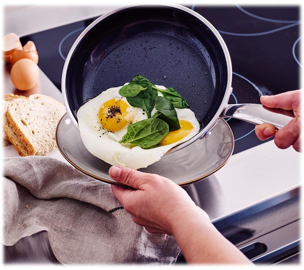 GREENPAN Barcelona Pro CC005335-001 2-piece Non-stick Frying Pan Set - Black & Silver image number 6 of 7