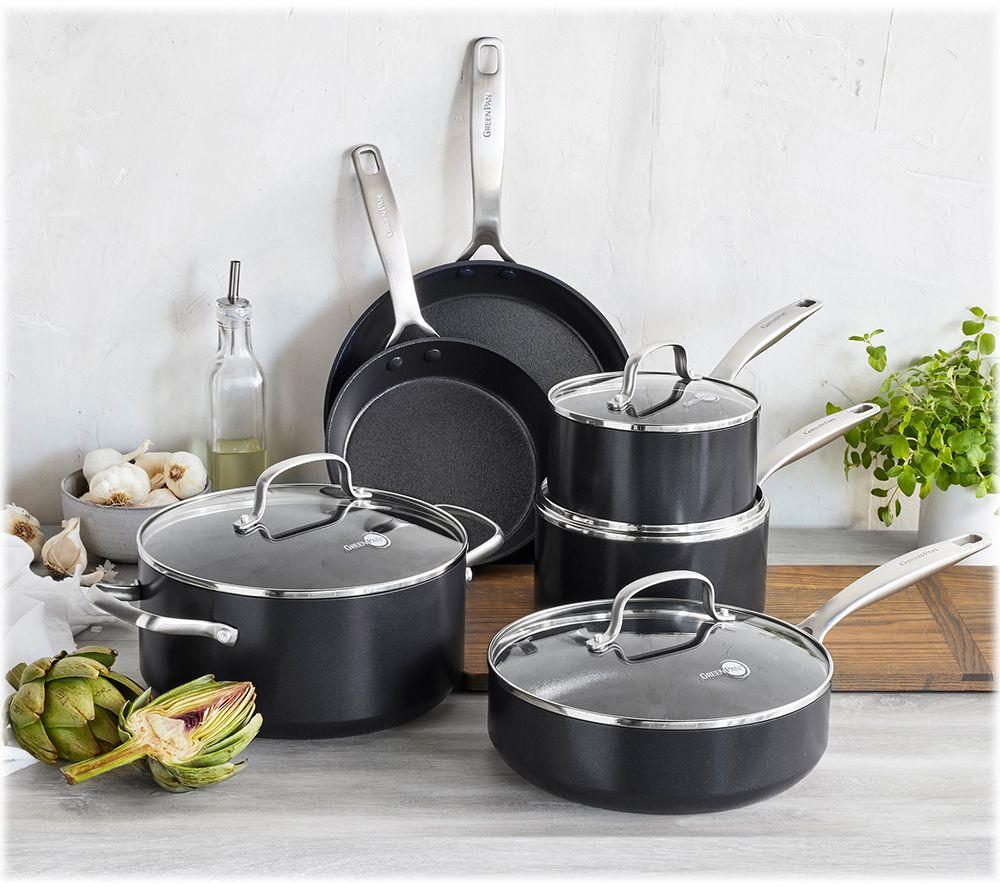 GREENPAN Copenhagen CC005215-001 3-piece Non-stick Cookware Set - Black image number 6 of 9