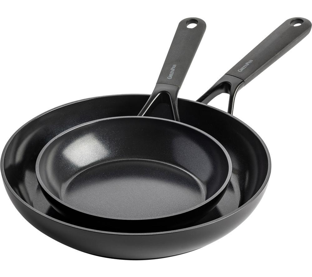 GREENPAN Smart Shape CC003338-001 2-piece Non-stick Frying Pan Set - Black