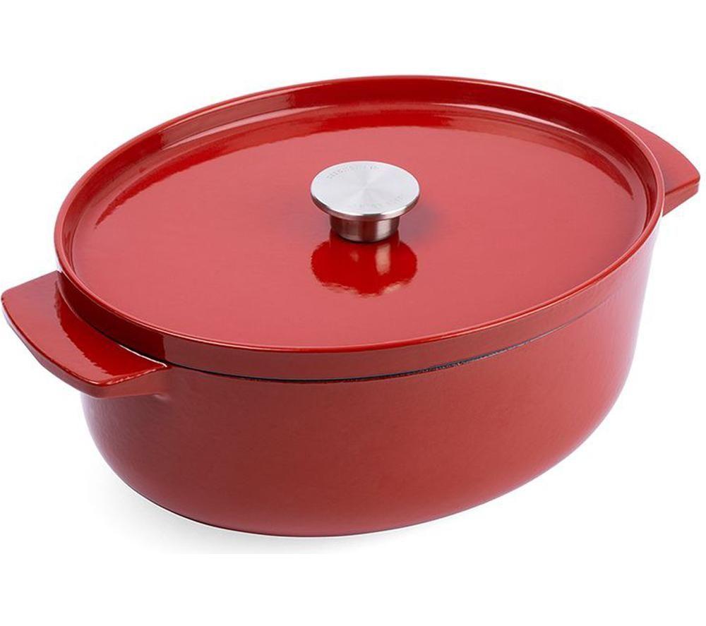 KITCHENAID Cast Iron 30 cm Oval Casserole Dish - Empire Red