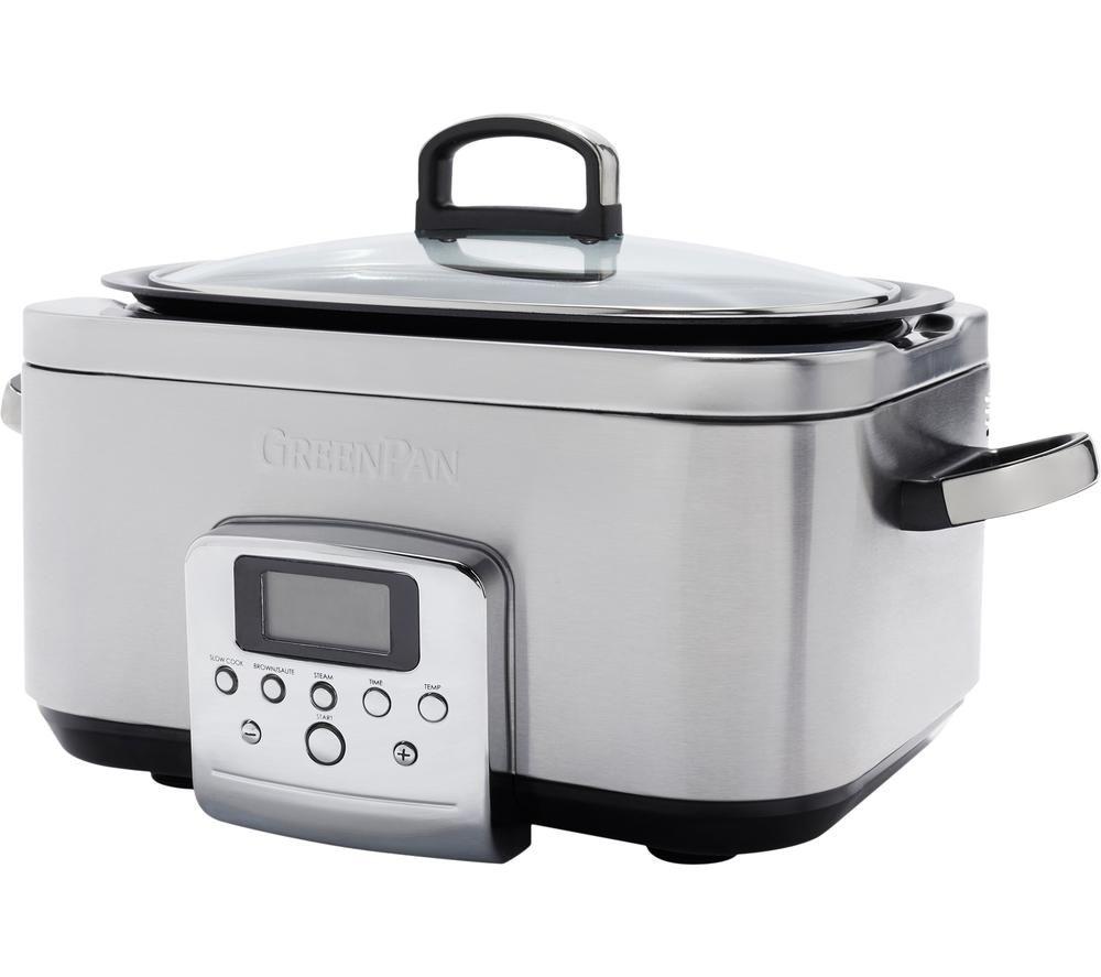 Image of GREENPAN CC005308-001 Slow Cooker - Stainless Steel, Stainless Steel