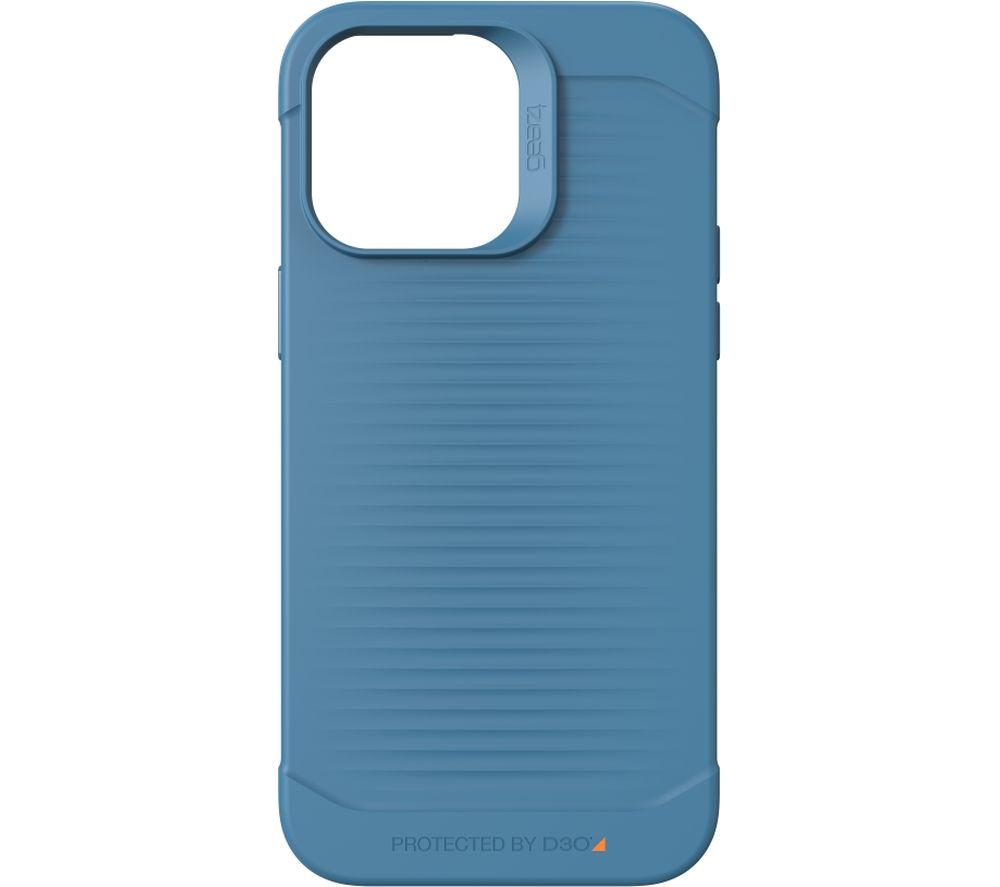 ZAGG Gear 4 Havana D30 Protective Case Compatible with iPhone 14 Pro Max, Slim, Shockproof, Wireless Charging, (Blue)