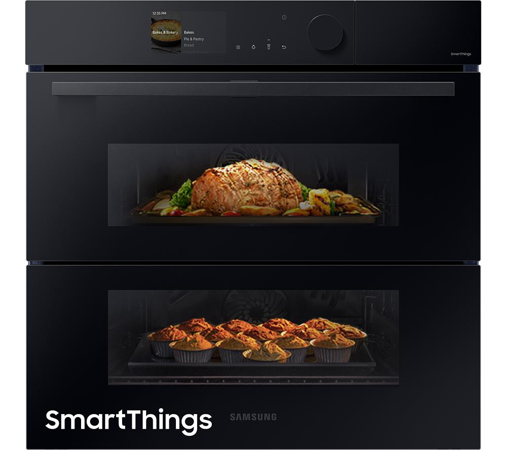 SAMSUNG Bespoke Series 6 Dual Cook Flex NV7B6785JAK/U4 Electric Steam Smart Oven - Clean Black, Blac