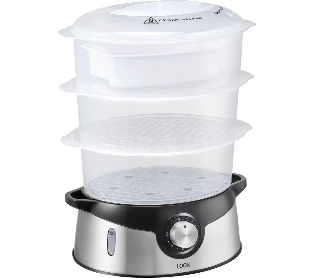 LOGIK L09SSM23 Steamer - Black & White image number 2 of 4