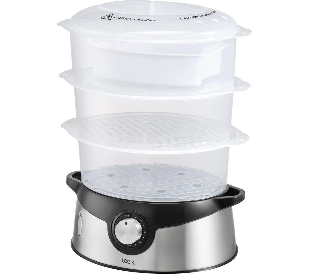 LOGIK L09SSM23 Steamer - Black & White image number 3 of 4