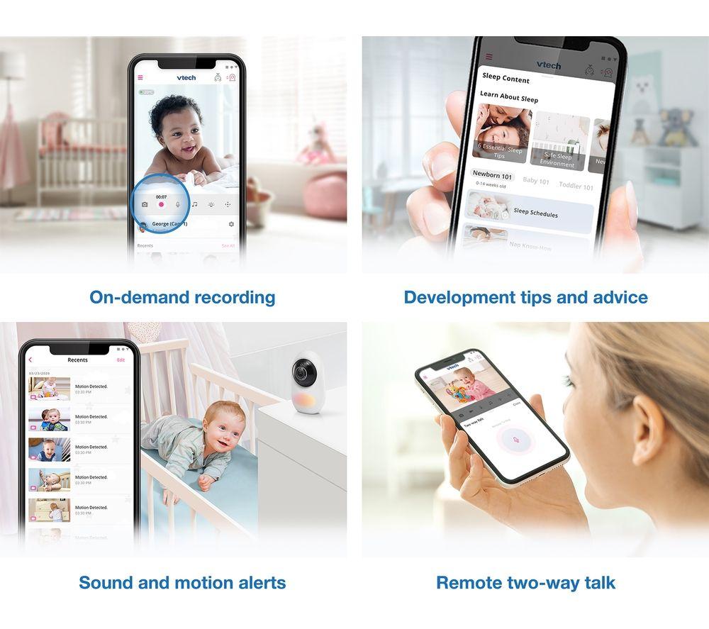 VTECH RM2751 2.8" Full HD Smart Video Baby Monitor - White image number 5 of 5