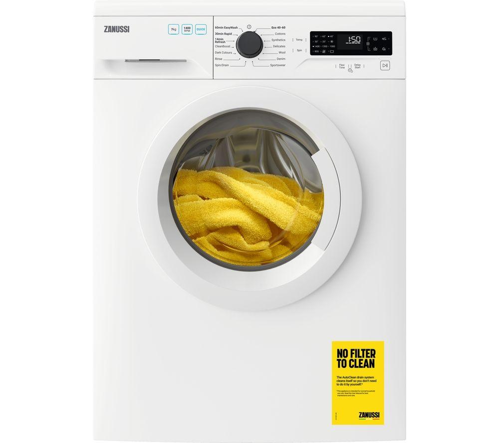 ZANUSSI ZWF744B3PW 7 kg 1400 Spin Washing Machine – White, White