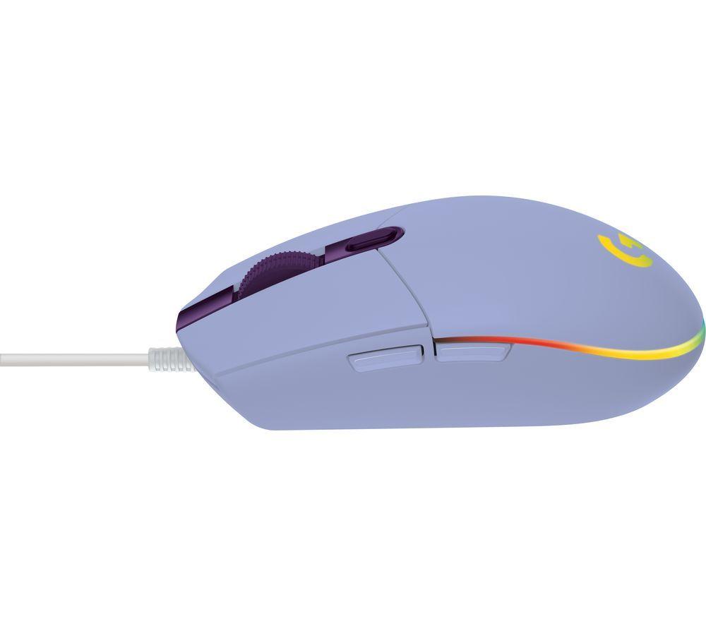 LOGITECH G203 Lightsync Optical Gaming Mouse & G440 Gaming Surface Bundle - Lilac image number 4 of 9