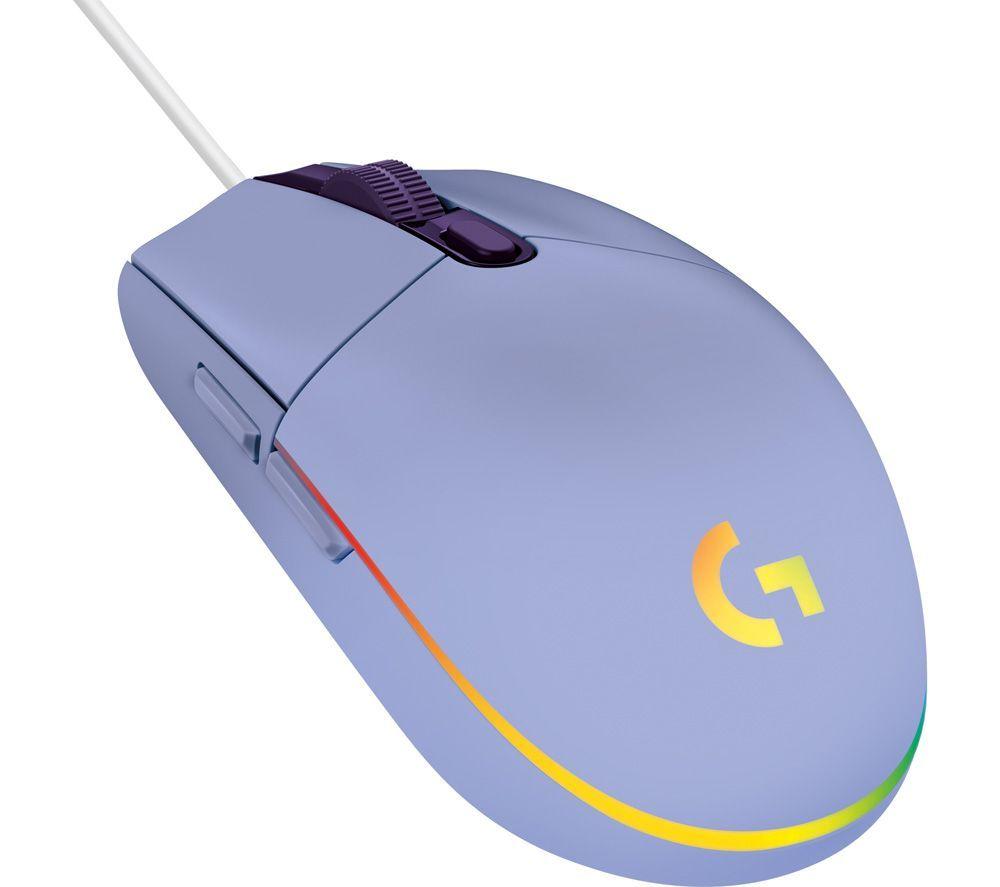 LOGITECH G203 Lightsync Optical Gaming Mouse & G440 Gaming Surface Bundle - Lilac image number 6 of 9