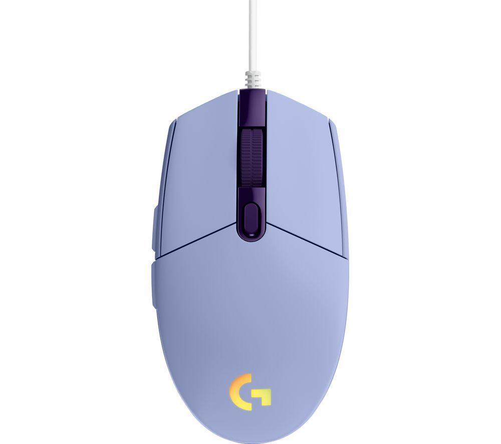 LOGITECH G203 Lightsync Optical Gaming Mouse & G440 Gaming Surface Bundle - Lilac image number 7 of 9