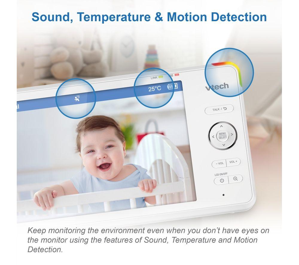 VTECH RM7766HD 7" LCD Screen Smart Video Baby Monitor - White image number 6 of 6